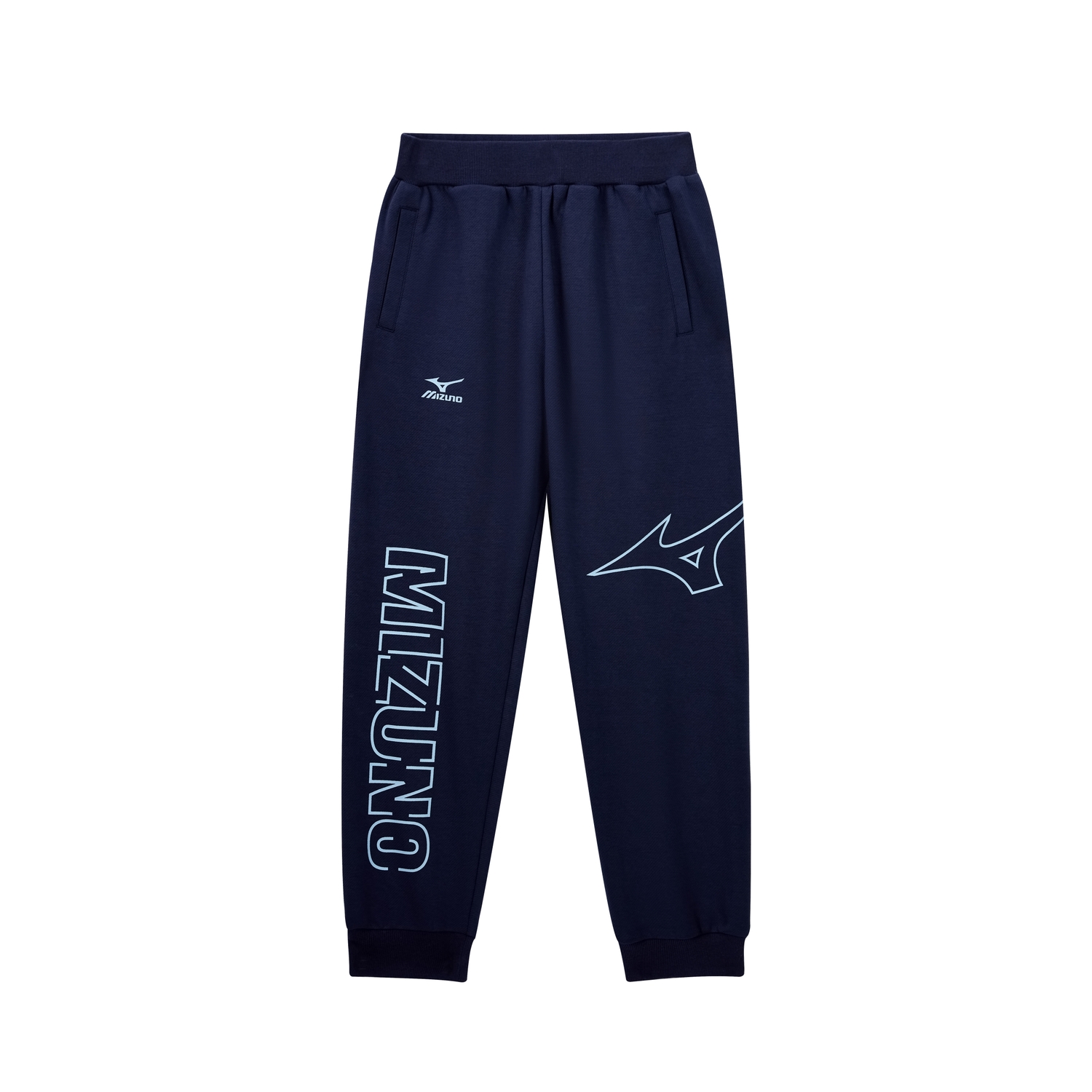 Вязаные спортивные штаны для детей Mizuno, королевский синий — фото 4
