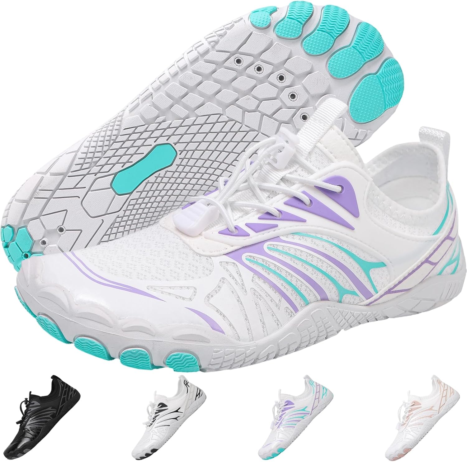 

Кроссовки для походов для женщин и мужчин, кроссовки для трейлраннинга, нескользящие дышащие походные ботинки, тренировочная обувь, водные обувь с широким носком Foehiex, зеленый