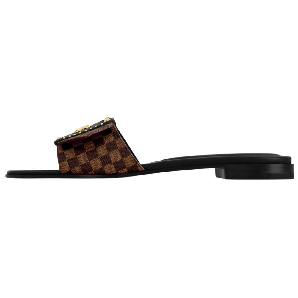 LOUIS VUITTON Тапочки-слайды женские коричневые