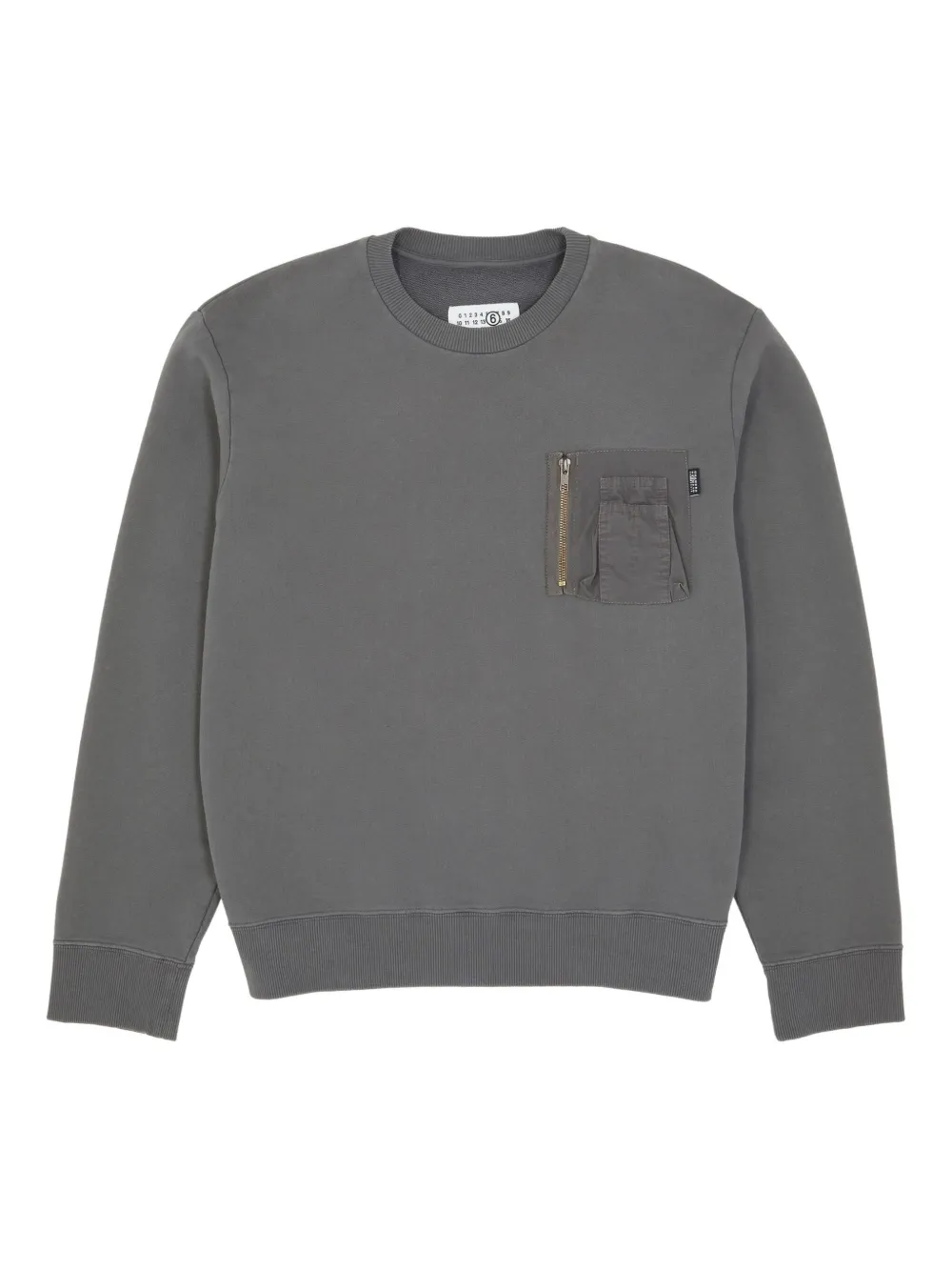 

Свитер с карманом Mm6 Maison Margiela, серый