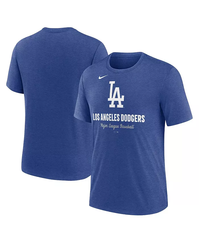 

Мужская футболка Heather Royal с логотипом Los Angeles Dodgers, трикотаж из смесовой ткани Nike