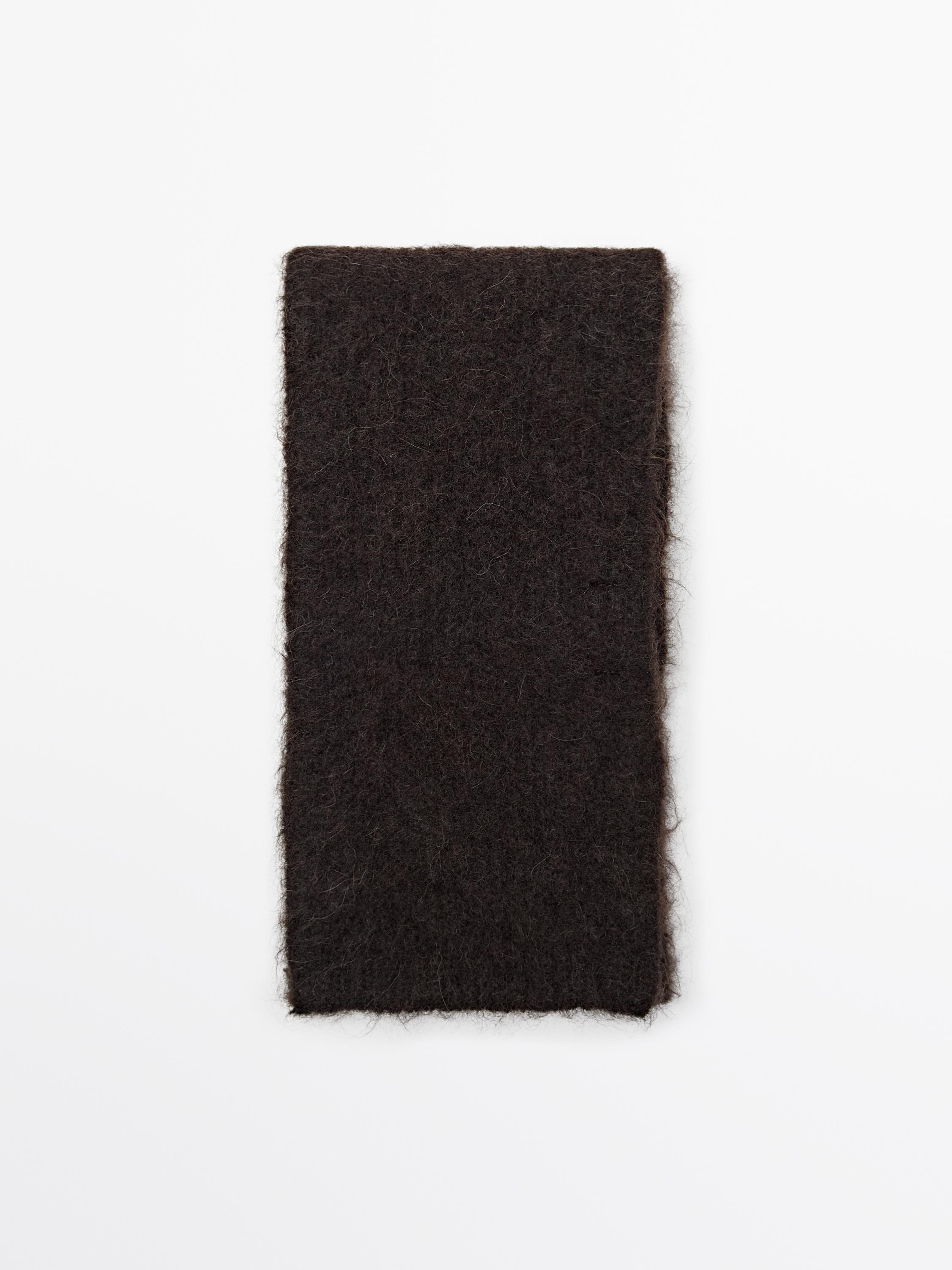 

Шарф из тонкой шерстяной смеси Massimo Dutti, коричневый