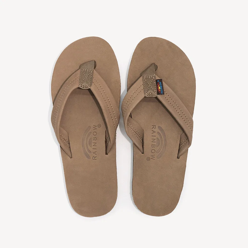 Мужские тёмно-коричневые вьетнамки Single Layer от Rainbow Sandals — фото 2