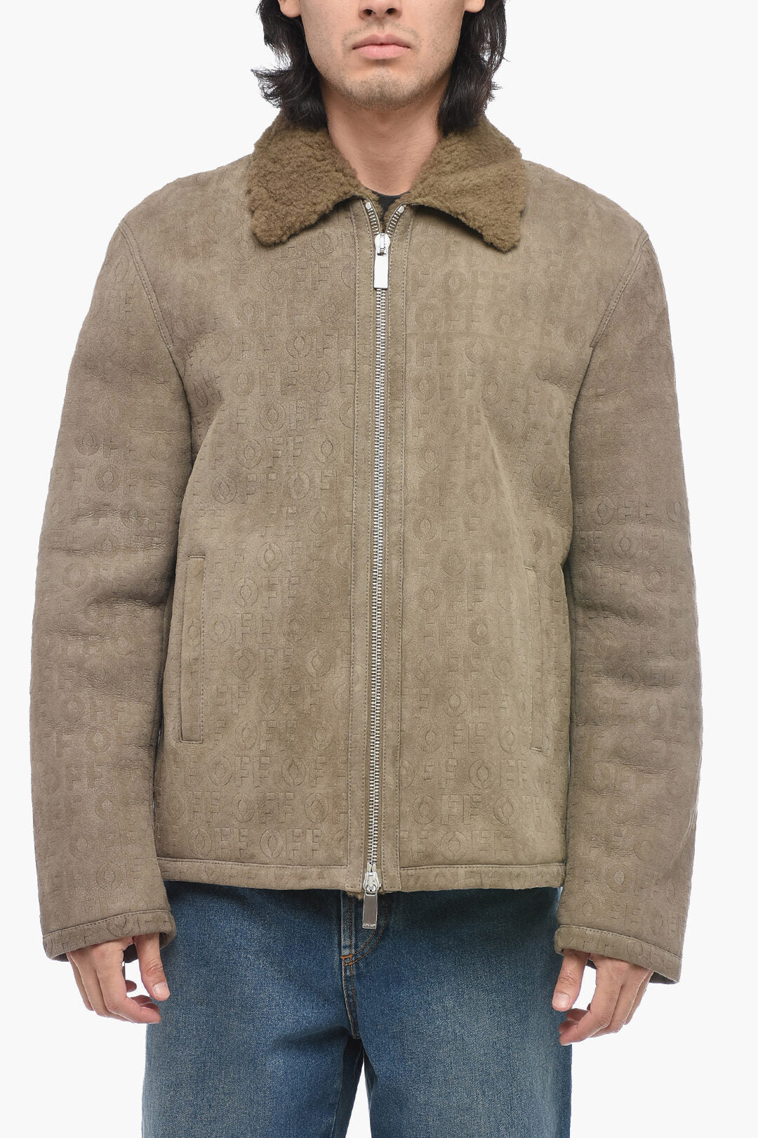

Куртка из овчины с логотипом Off-White
