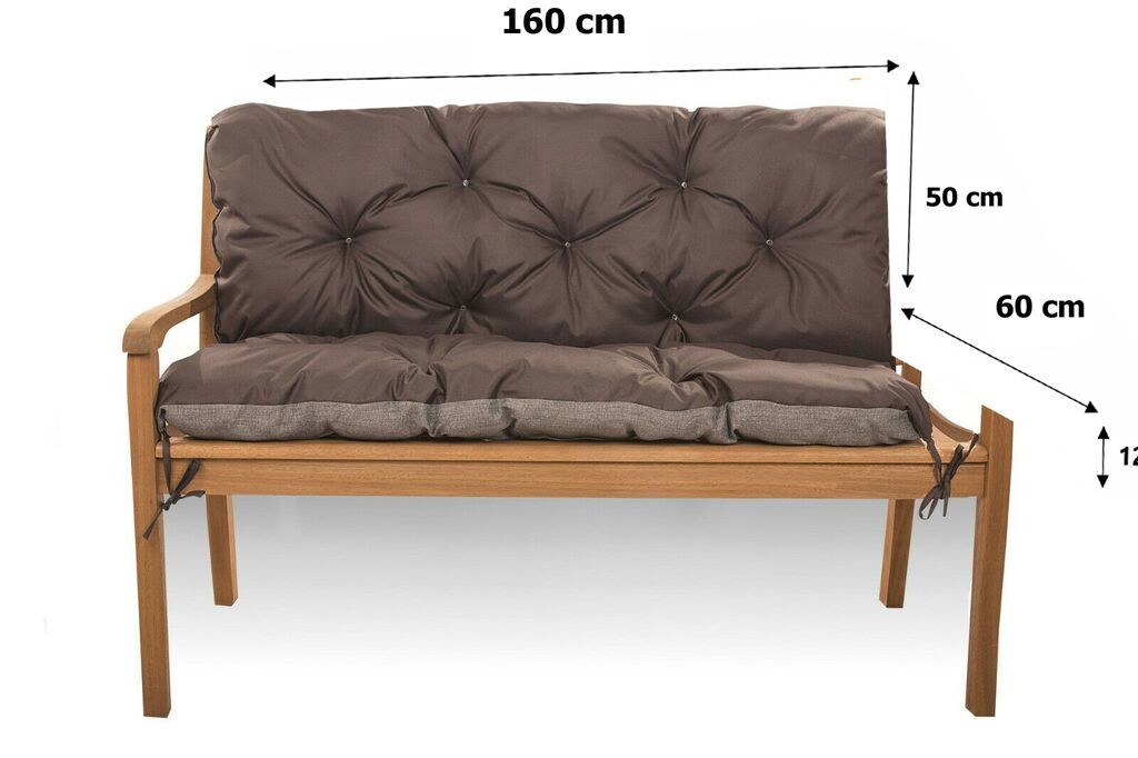

Подушка для скамьи Подушка для сиденья 160x60x50 черный | Подушка для садовой скамейки | Подушка для скамейки | Подушка для сиденья скамья | Голливудская подушка для качелей | Условия банка Setgarden, коричневый