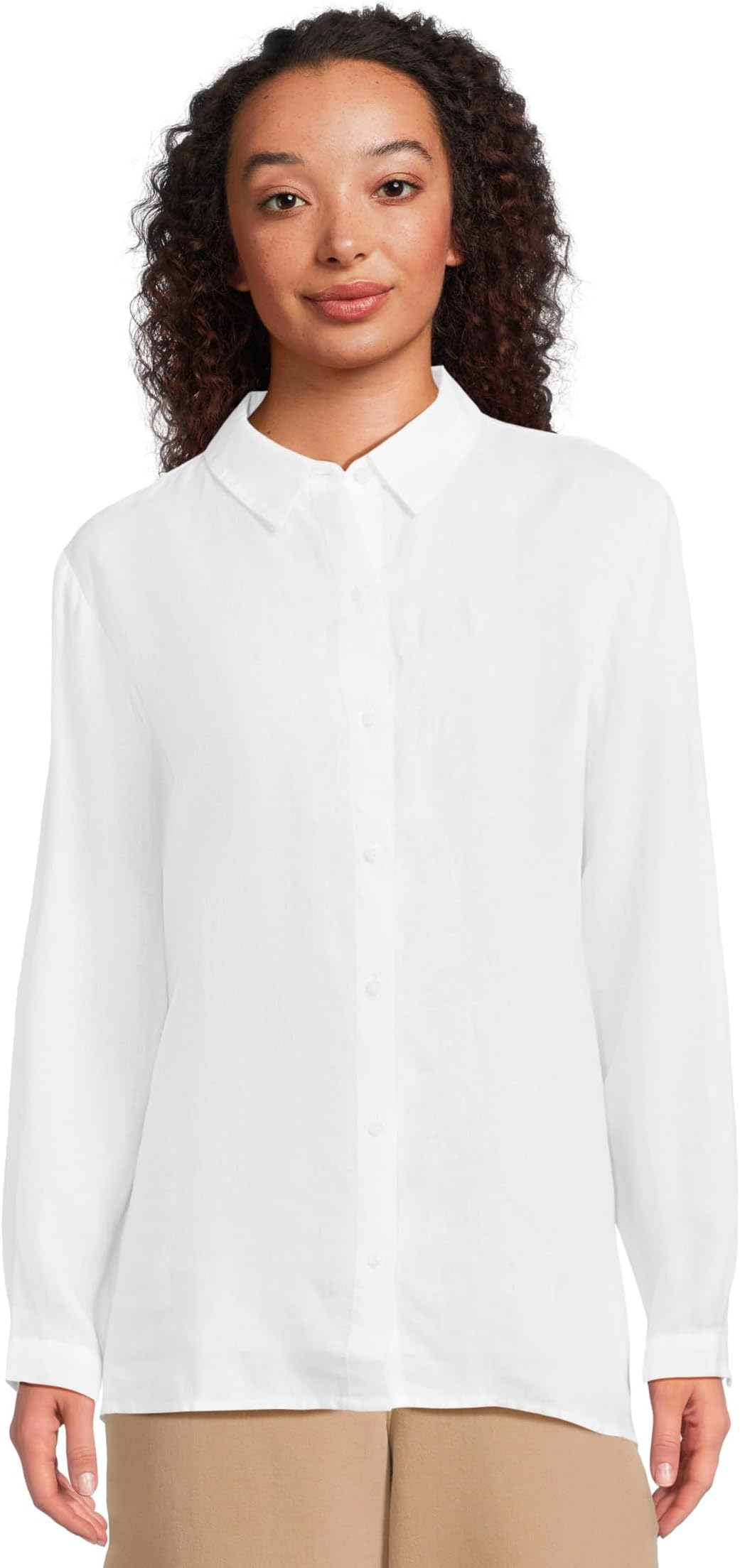 

Рубашка Eileen Fisher Classic Collar Shirt, цвет White 6
