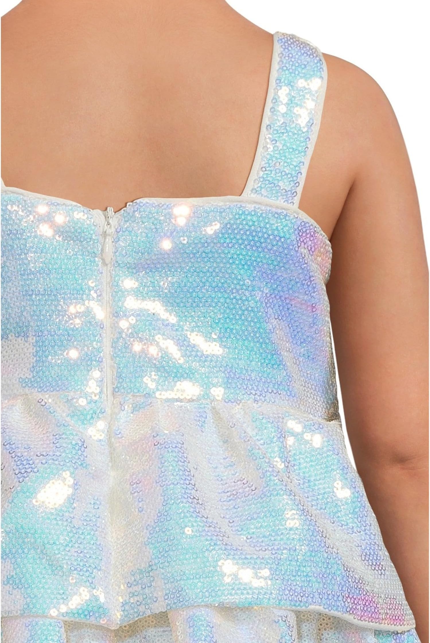 Платье Lola and The Boys Tiered Stars Sequin Dress, серебряный — фото 3