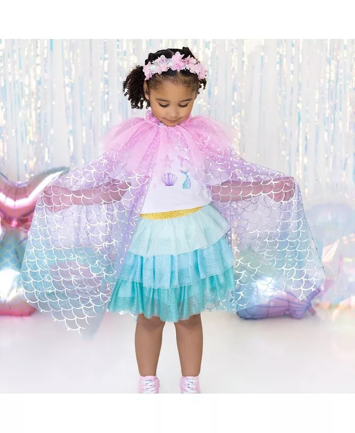 Футболка с коротким рукавом для девочек Toddler Girls Mermaid Cutie Sweet Wink, белый — фото 4