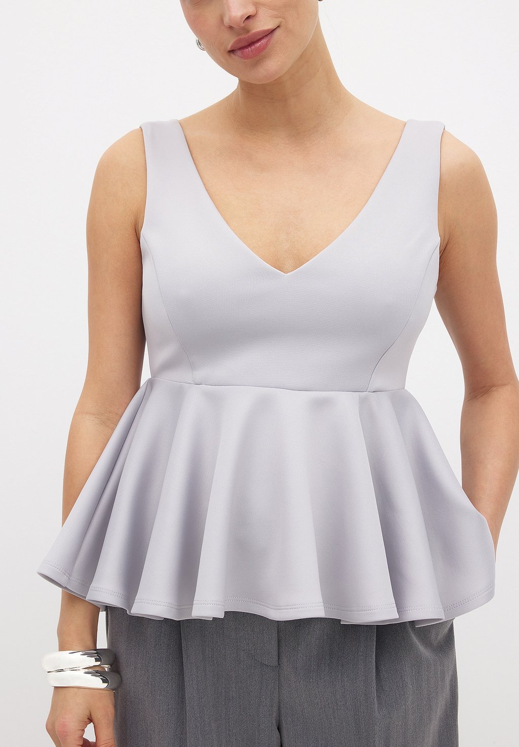 

Топ PEPLUM NA-KD, серый