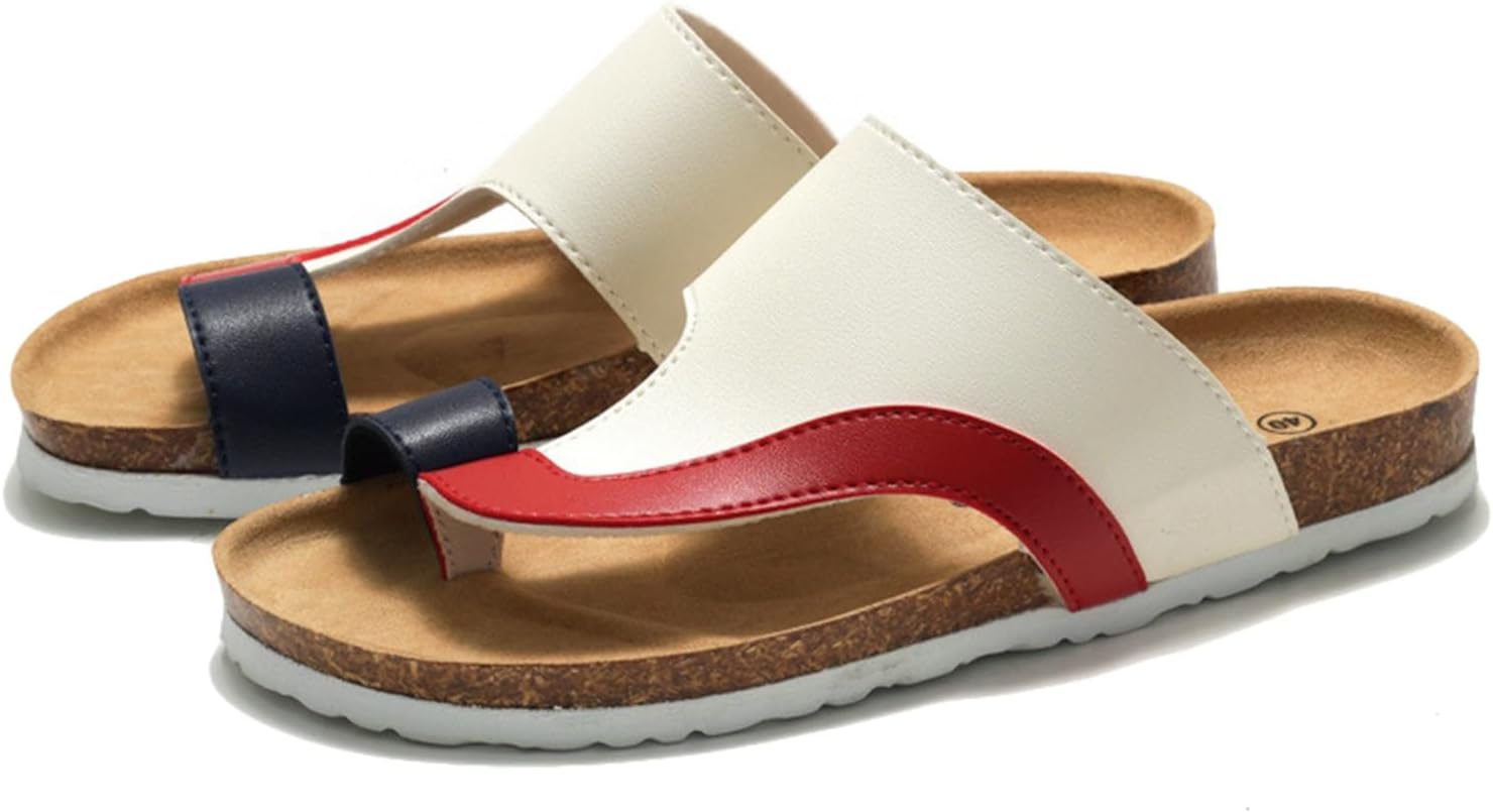 

Летние стильные ортопедические сандалии WCXTY для мужчин, повседневные тапочки при фасциите стопы, римские пляжные корректирующие шлепанцы, красный