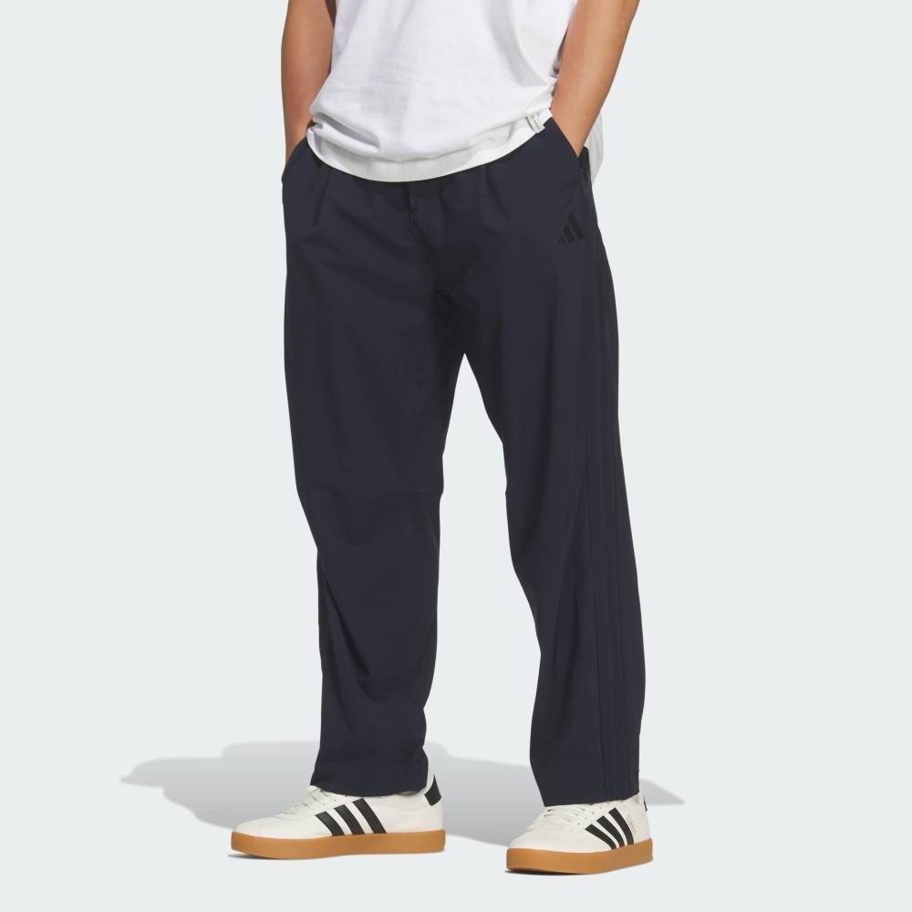 Легкие эластичные брюки свободного кроя для поездок на работу. Adidas, blue