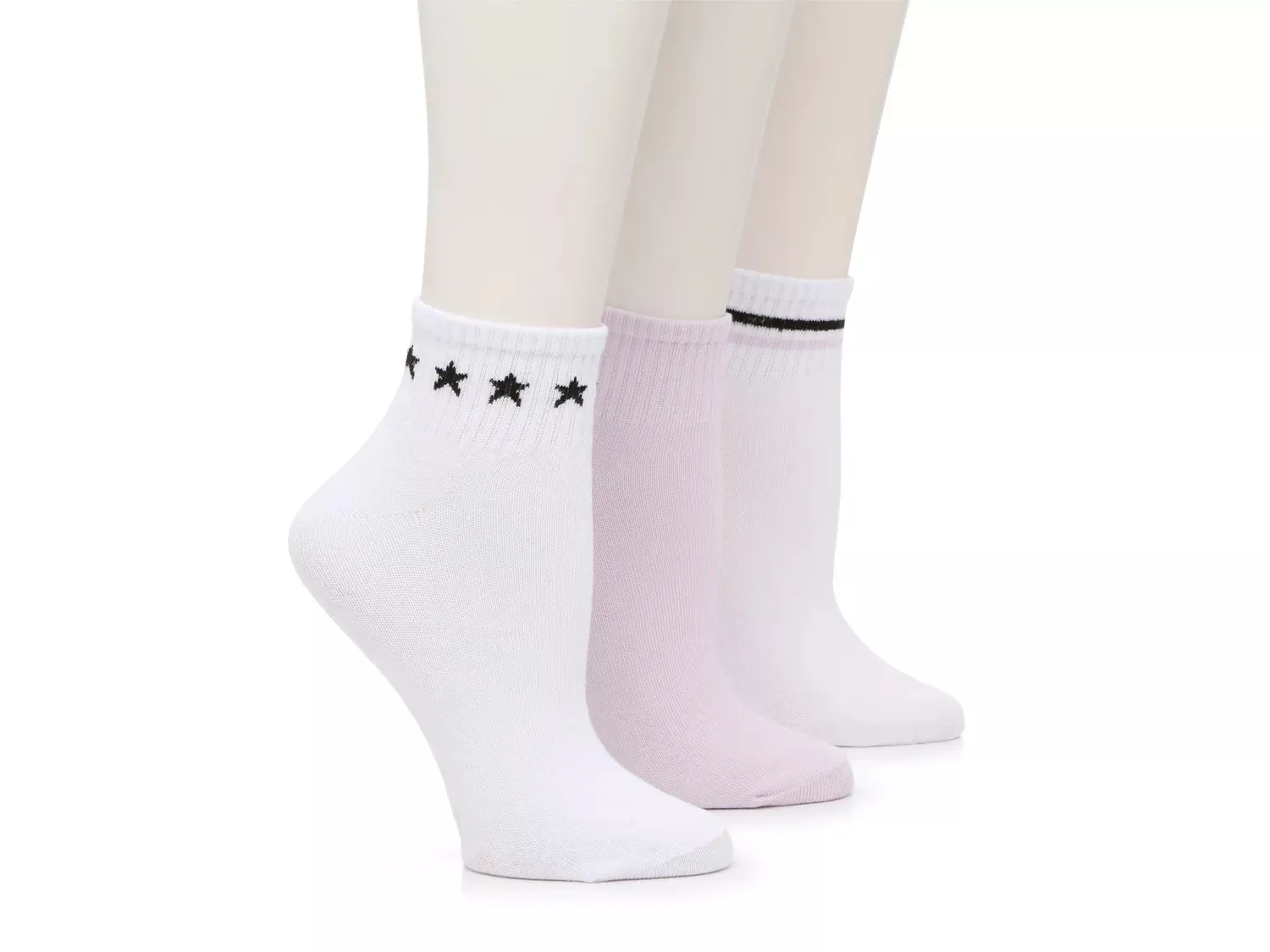 

Носки Steve Madden Stars & Stripes - 3 шт. в упаковке, белые/сиреневые