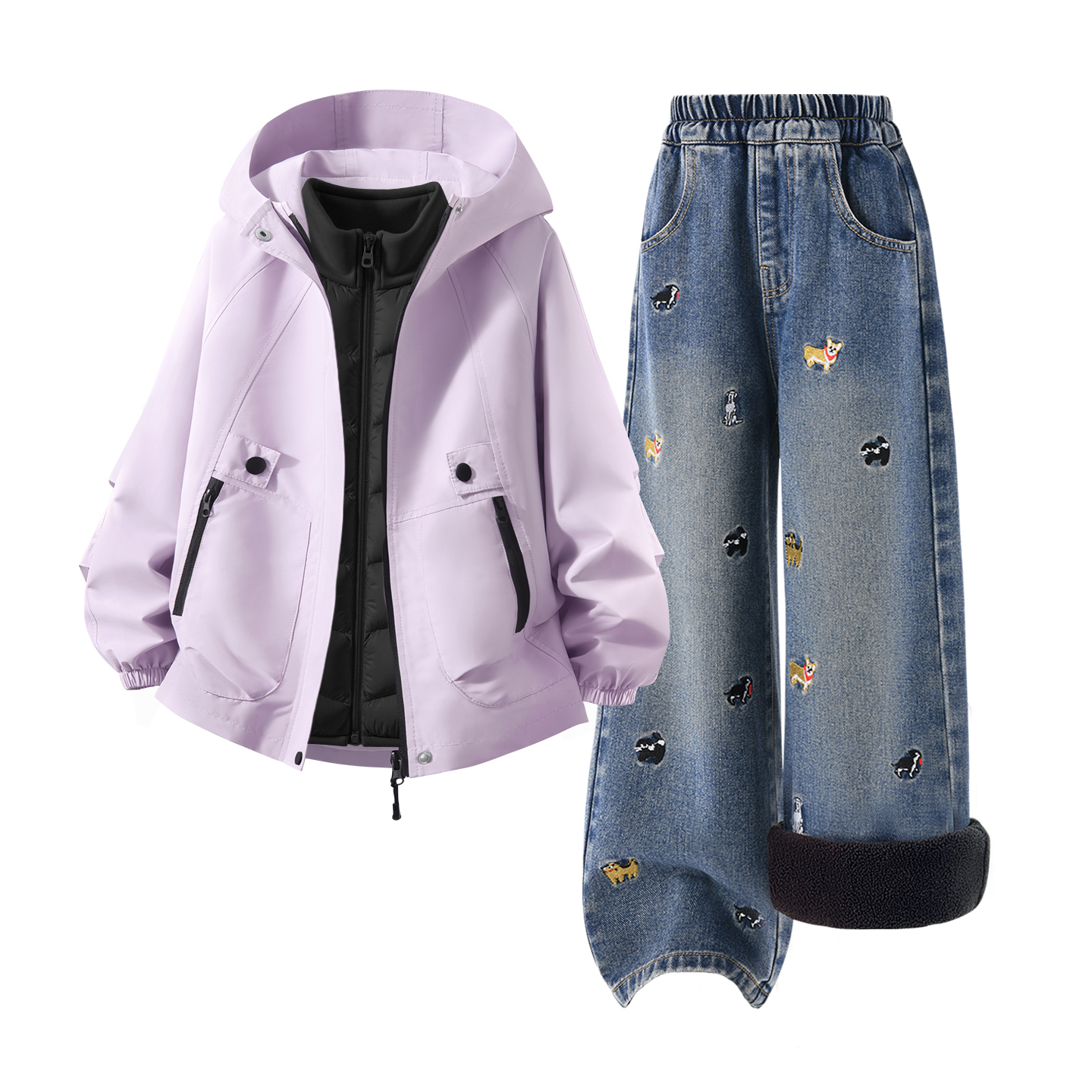 

Детская повседневная спортивная одежда Disney, фиолетовый/черный