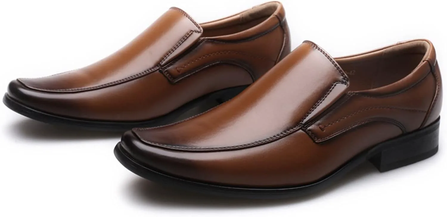 

Мужские классические туфли BORAMAX, лоферы без шнурков, свадебные и деловые туфли из искусственной кожи, удобная обувь для мужчин, подходящая к костюму, коричневый