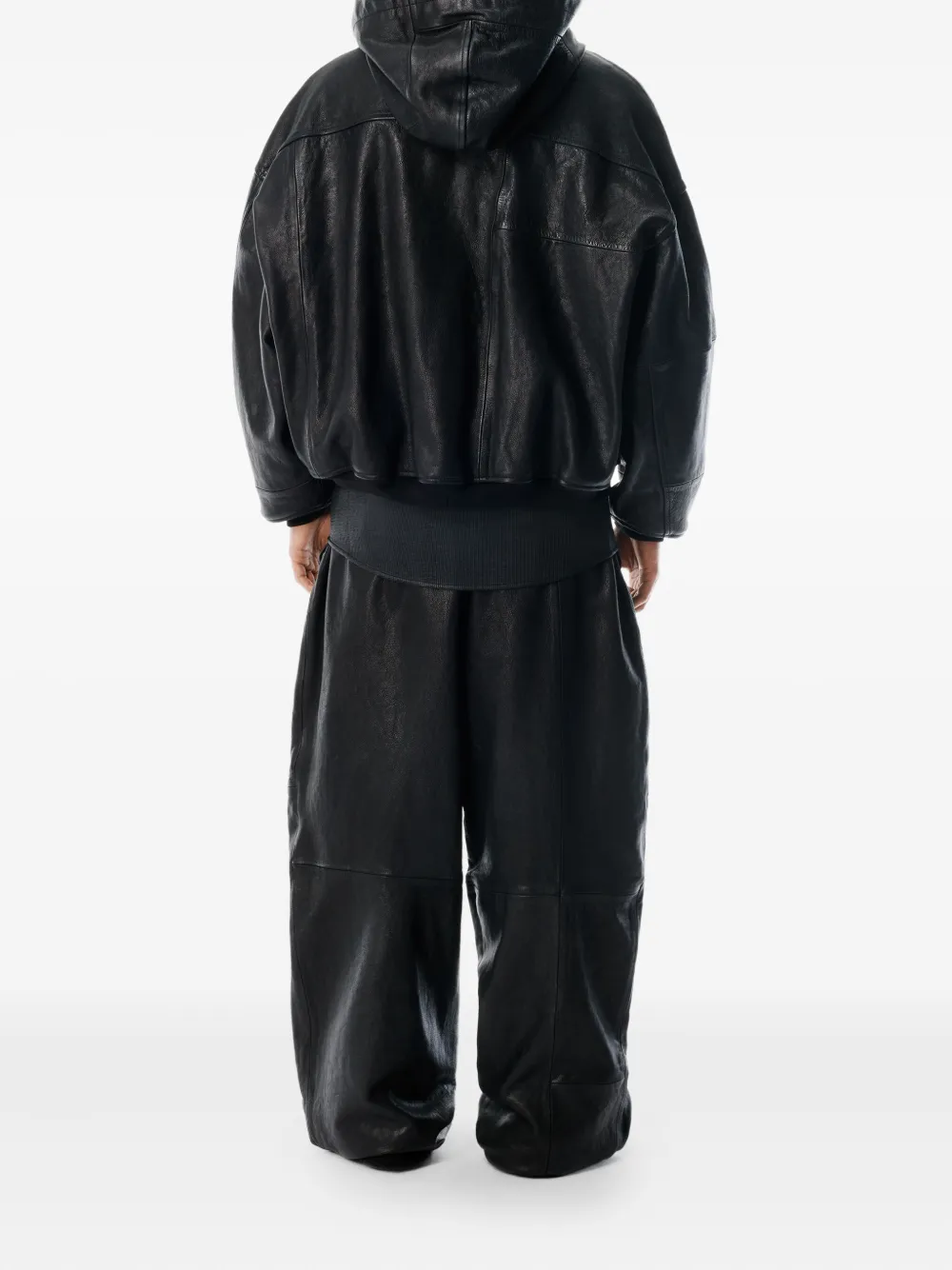 Мини-юбка с вязаной нашивкой-логотипом Alexander Wang, черный — фото 3