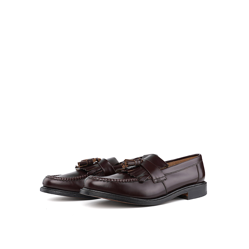 LOAKE Мужские лоферы низкие черно-бордовые, цвет Burgundy — фото 2