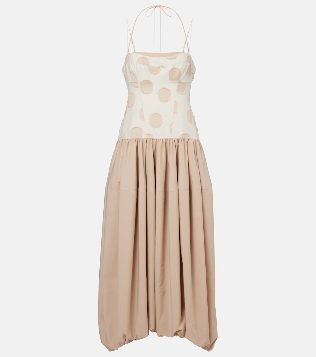 

Платье миди в горошек Pfeiffer Simkhai, Beige White