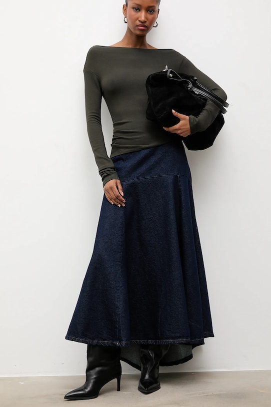 

Джинсовая юбка Answear.LAB, темно-синий