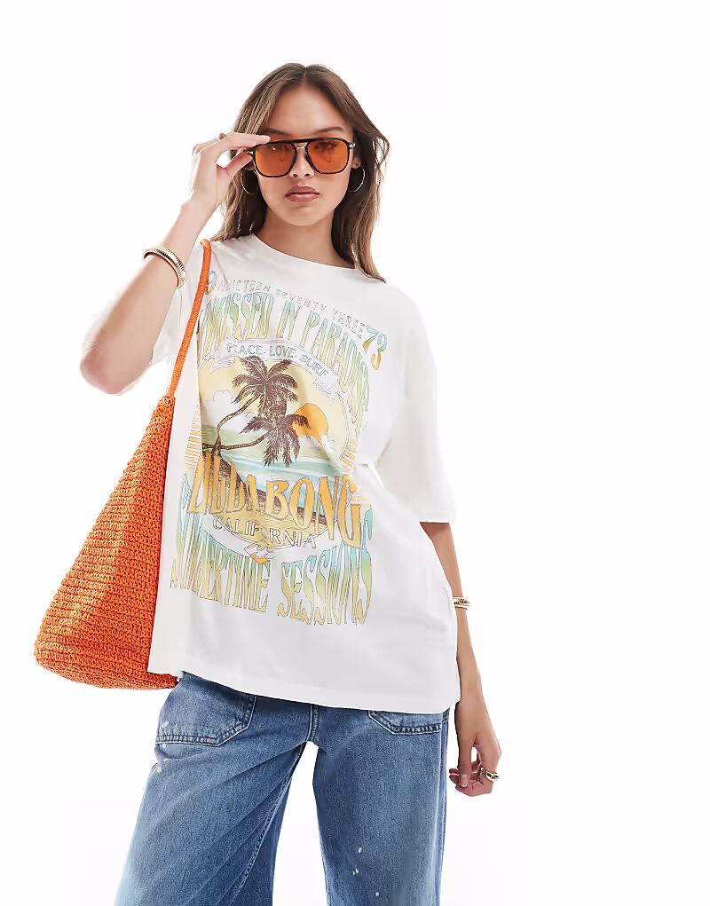 

Футболка с коротким рукавом Billabong Sunset Mind белого цвета