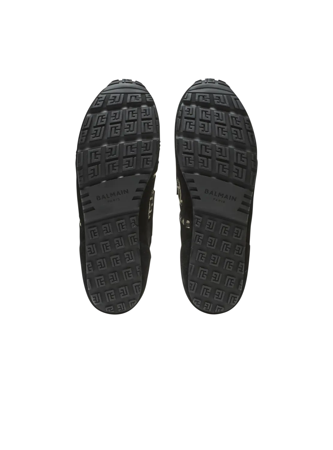 Кроссовки Racer 45 из жаккарда с монограммой Balmain, черный — фото 4
