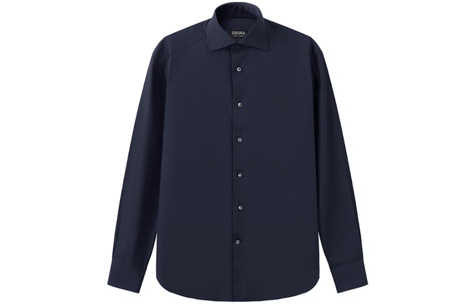

Рубашка с длинным рукавом Ermenegildo Zegna, темно-синий