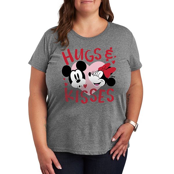 

Футболка plus size Mickey & Minnie Mouse с принтом hugs & kisses Disney