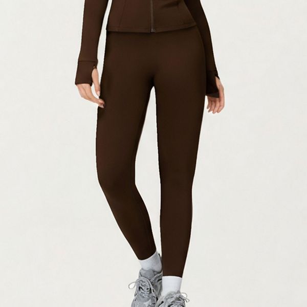 

Женские леггинсы seamless с высокой талией и гладкой эластичной тканью Anna-Kaci, Brown