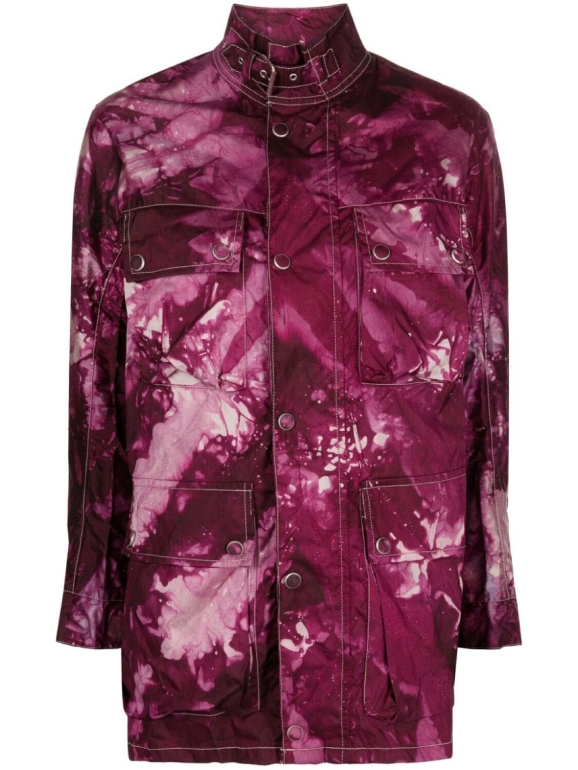 

Stain Shade graphic-print silk-blend jacket, фиолетовый