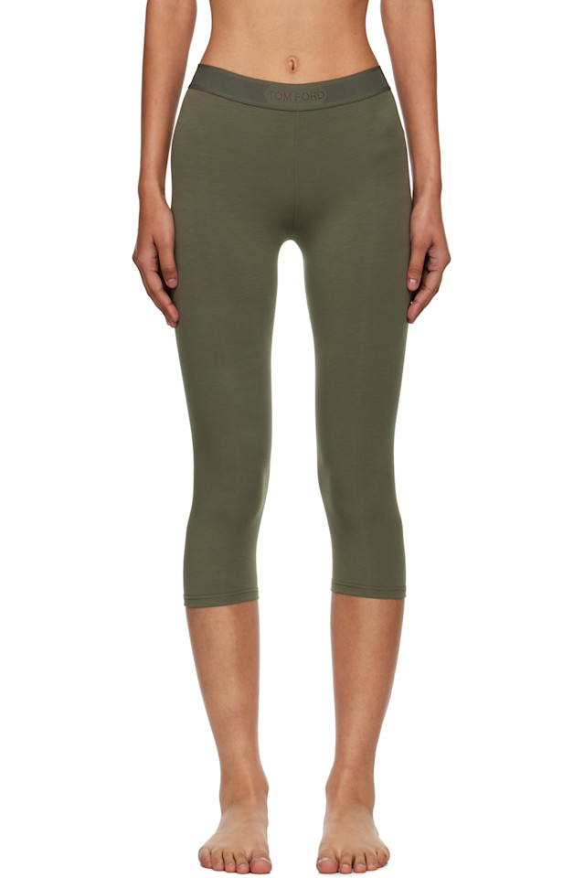 

Tom Ford Леггинсы для йоги цвета хаки из модала