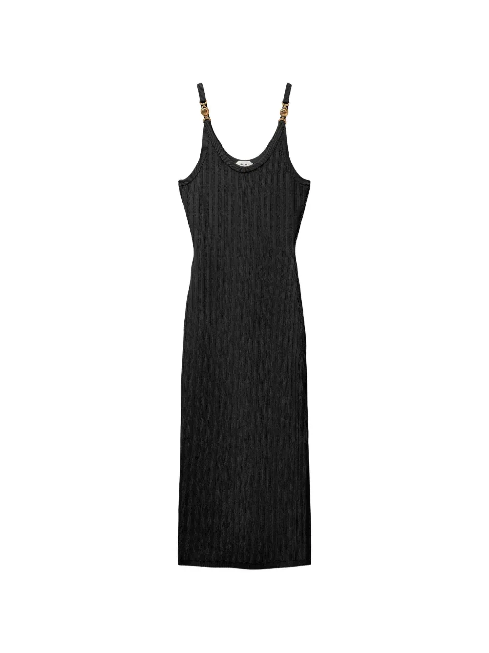 Платье Medusa '95 в рубчик VERSACE, черный