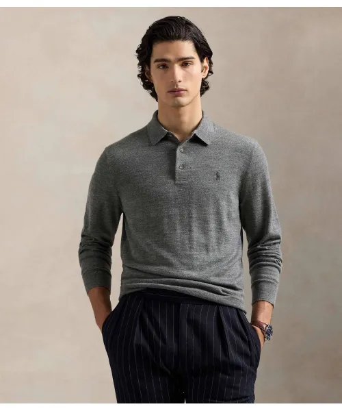 

Шерстяная рубашка-поло Regular fit Polo Ralph Lauren, серый