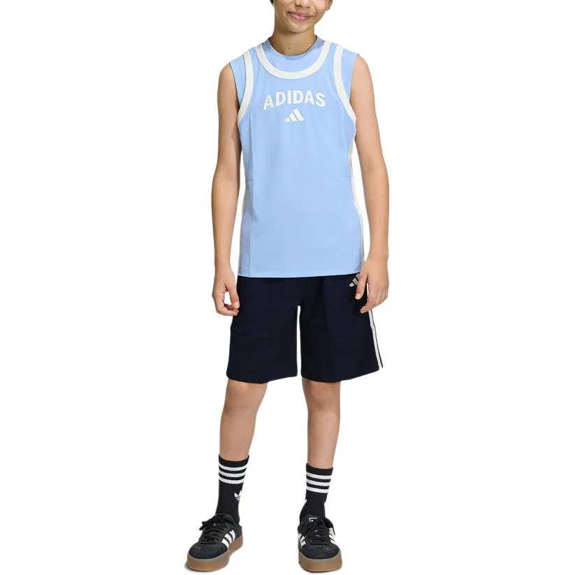 Детская спортивная одежда Casual с круглым вырезом Adidas, Blue/Black