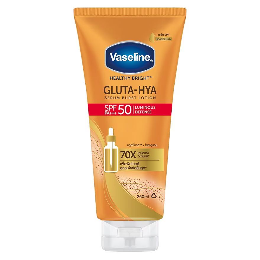 

Vaseline Healthy Bright Gluta-Hya Serum Burst Sunscreen SPF50 PA+++ 260 мл, Orange