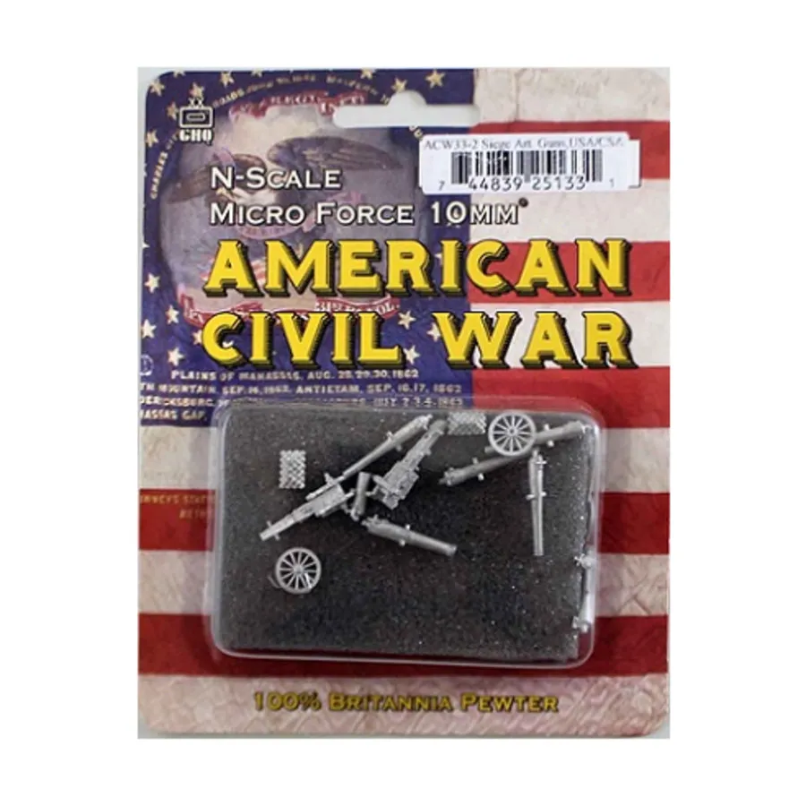 

Осадные артиллерийские орудия – США и КША, Micro Force American Civil War Figures - Limbered Artillery (10mm)