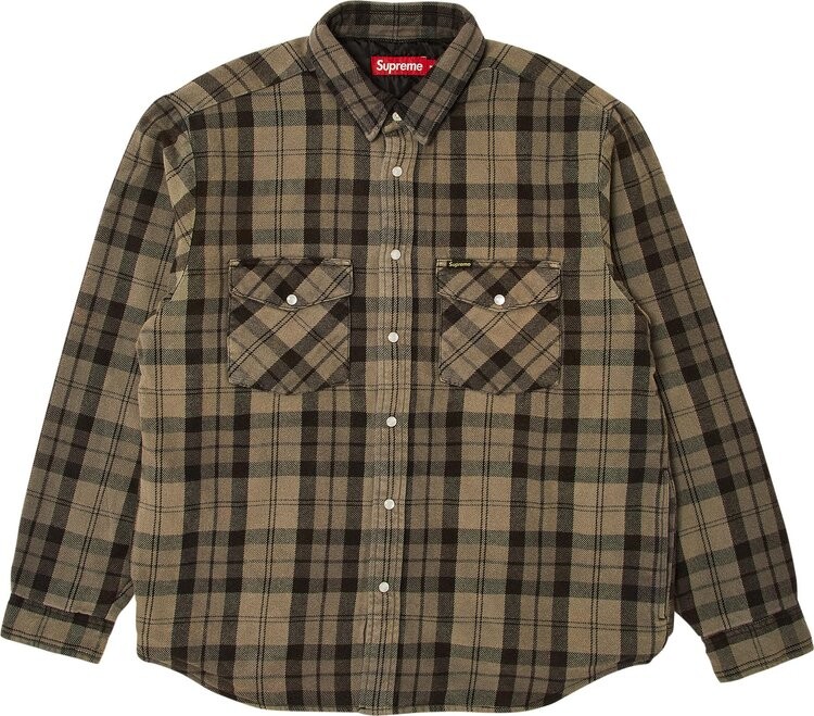 

Рубашка Supreme Quilted Flannel Snap 'Black', черный