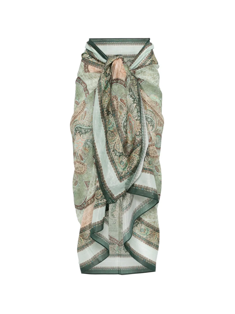 

Пляжная юбка с принтом "пейсли" ZIMMERMANN, зеленый
