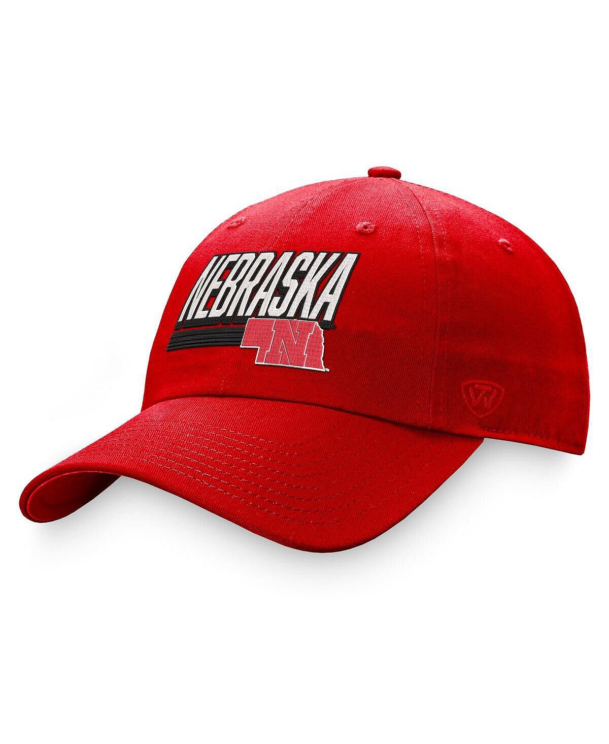 

Мужская красная регулируемая шляпа Nebraska Huskers Slice Top of the World