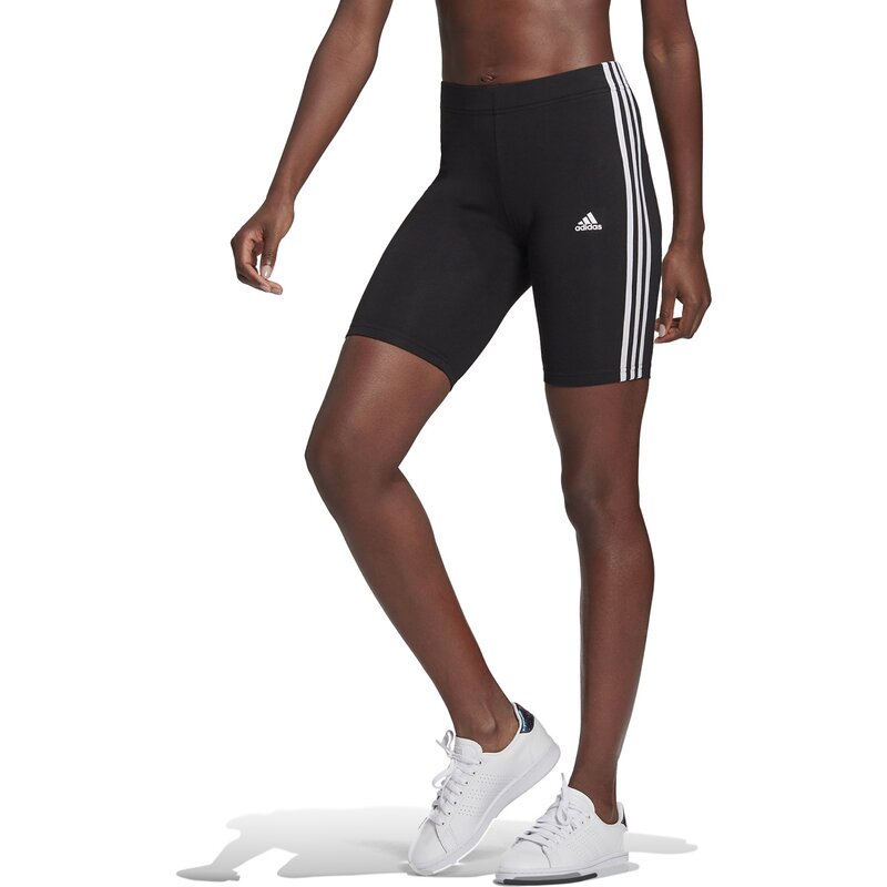 Обтягивающие шорты с тремя полосками Adidas, черный — фото 2