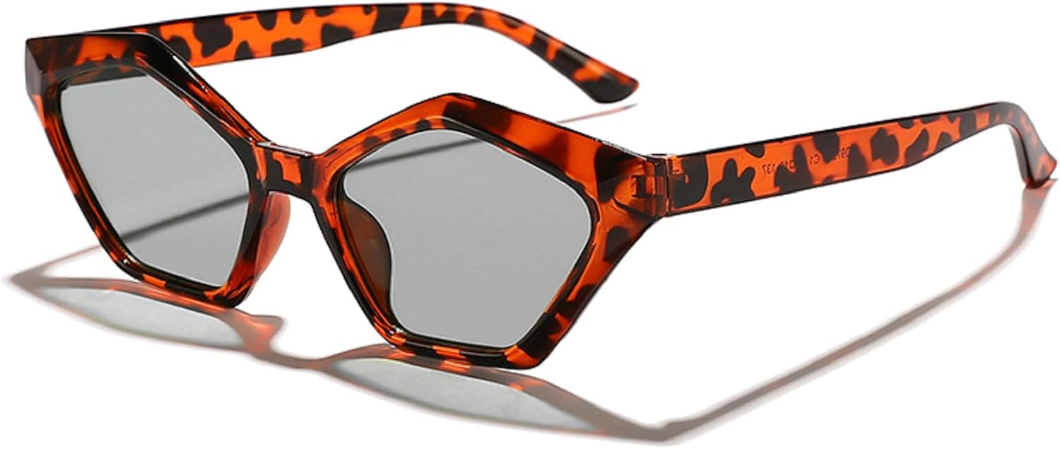 

Модные солнцезащитные очки «кошачий глаз» для женщин, ретро-очки в узком стиле «кошачий глаз», винтажные солнцезащитные очки с тонированными линзами mincl, Leopard Grey