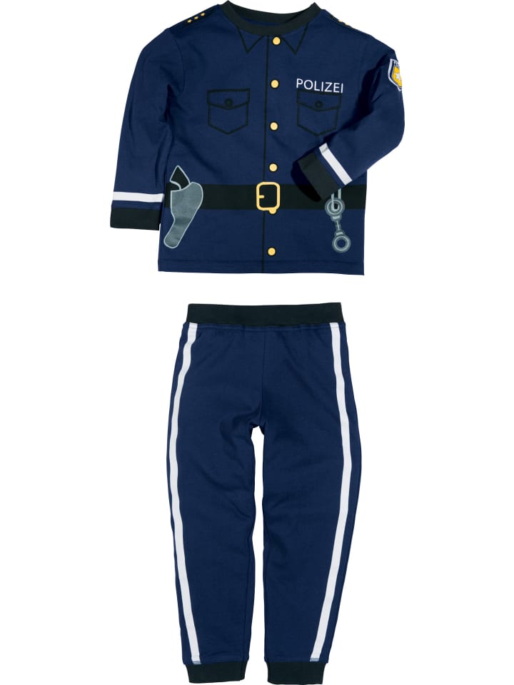 

Erwin Müller Детская пижама из трикотажа интерлок синего цвета