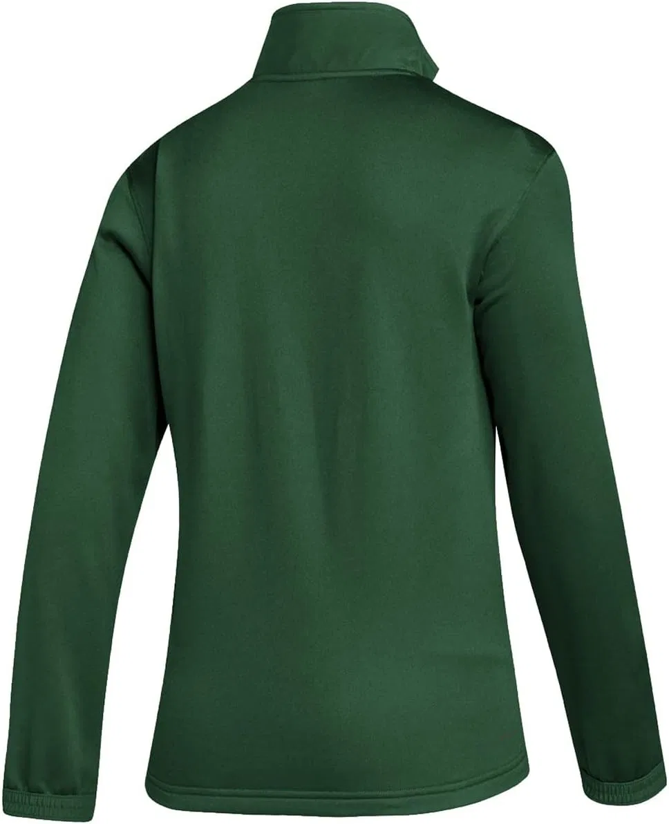 Толстовка adidas Team Issue Half-Zip, Dark Green/Medium Grey Heather/White — фото 2