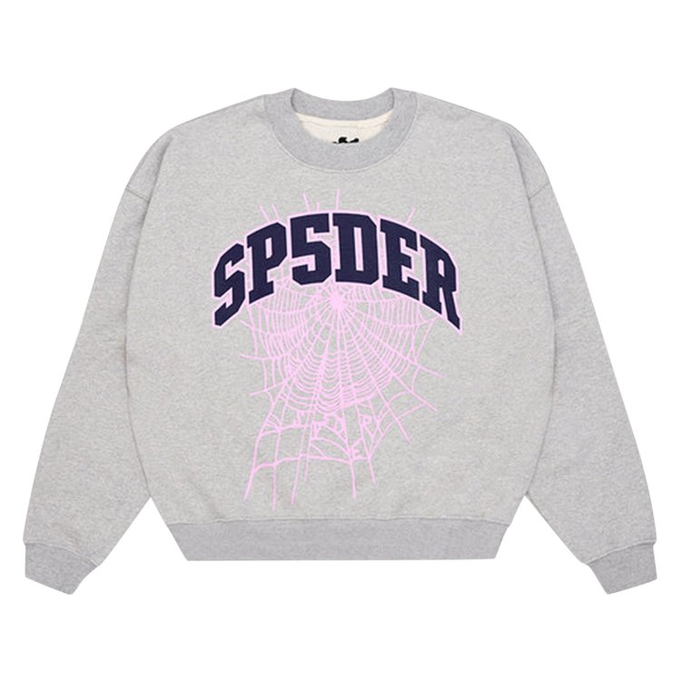 

Толстовка Sp5der Varsity Web Crewneck, серый