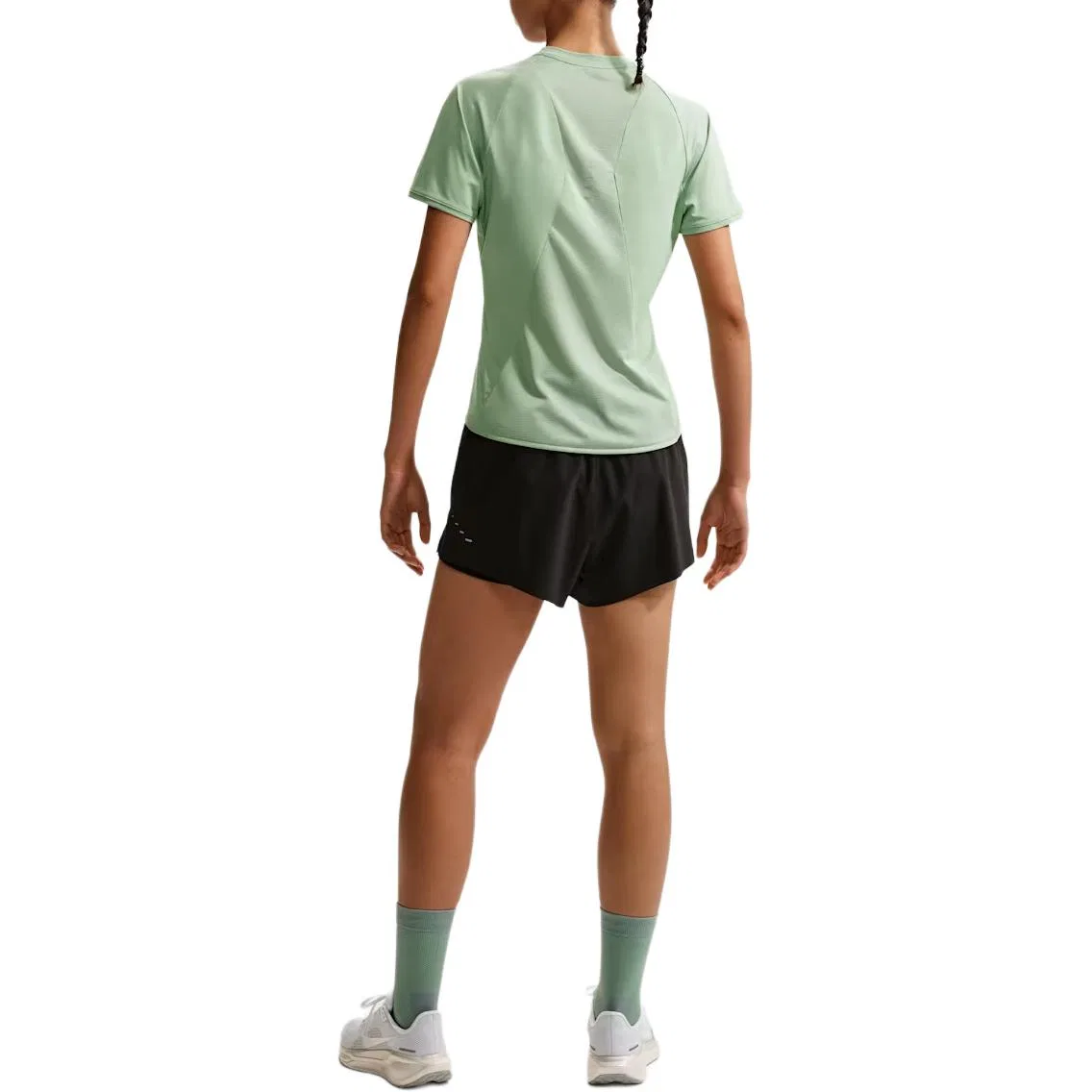 Футболка для бега Dri Fit женская Nike, Steam Color — фото 4