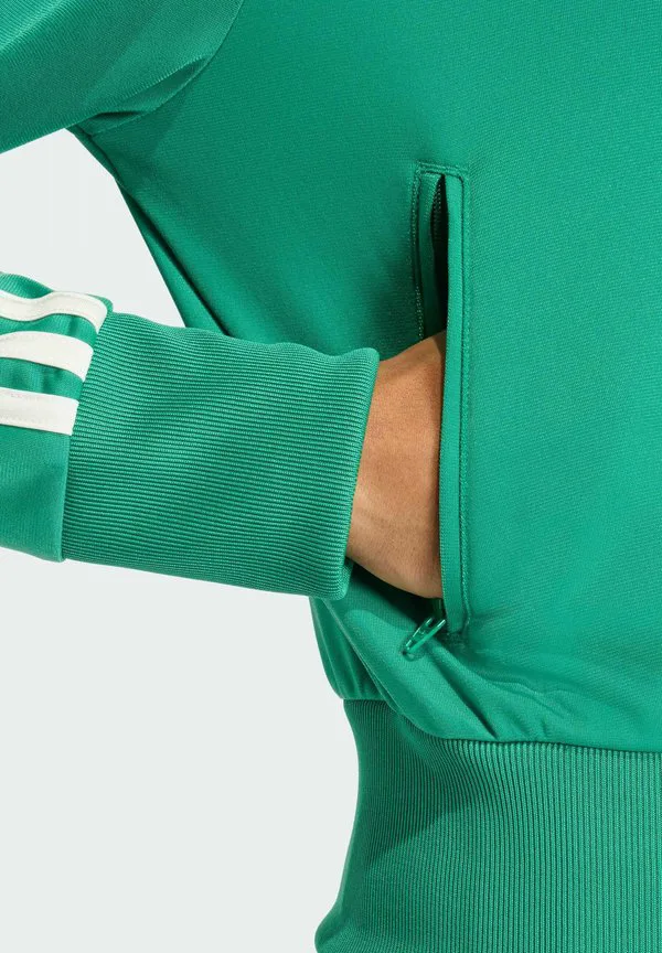 Классическая тренировочная куртка firebird Adidas Originals, Bold Green/White — фото 4