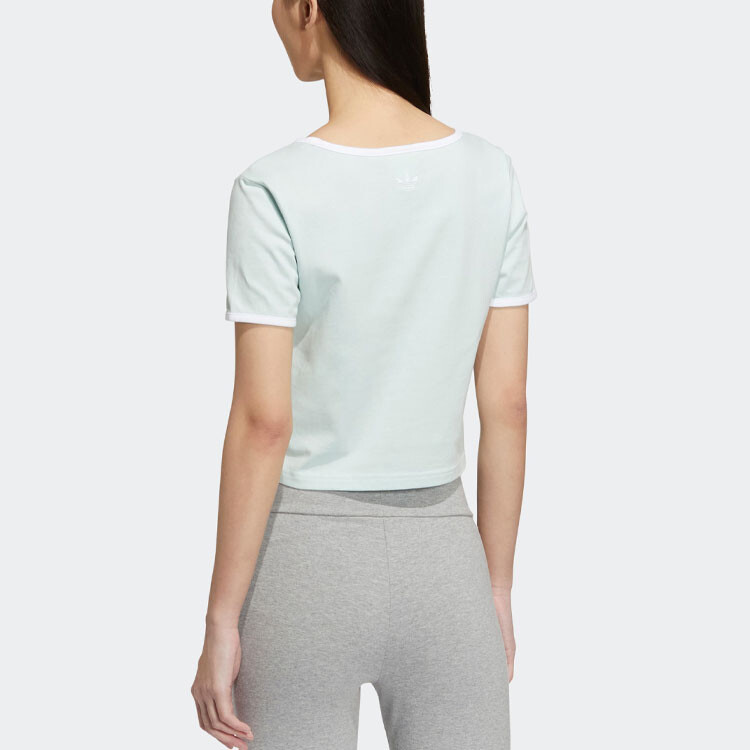 Футболка BEAR CROP TEE укороченный женский топ символ зеленый Adidas Originals — фото 3