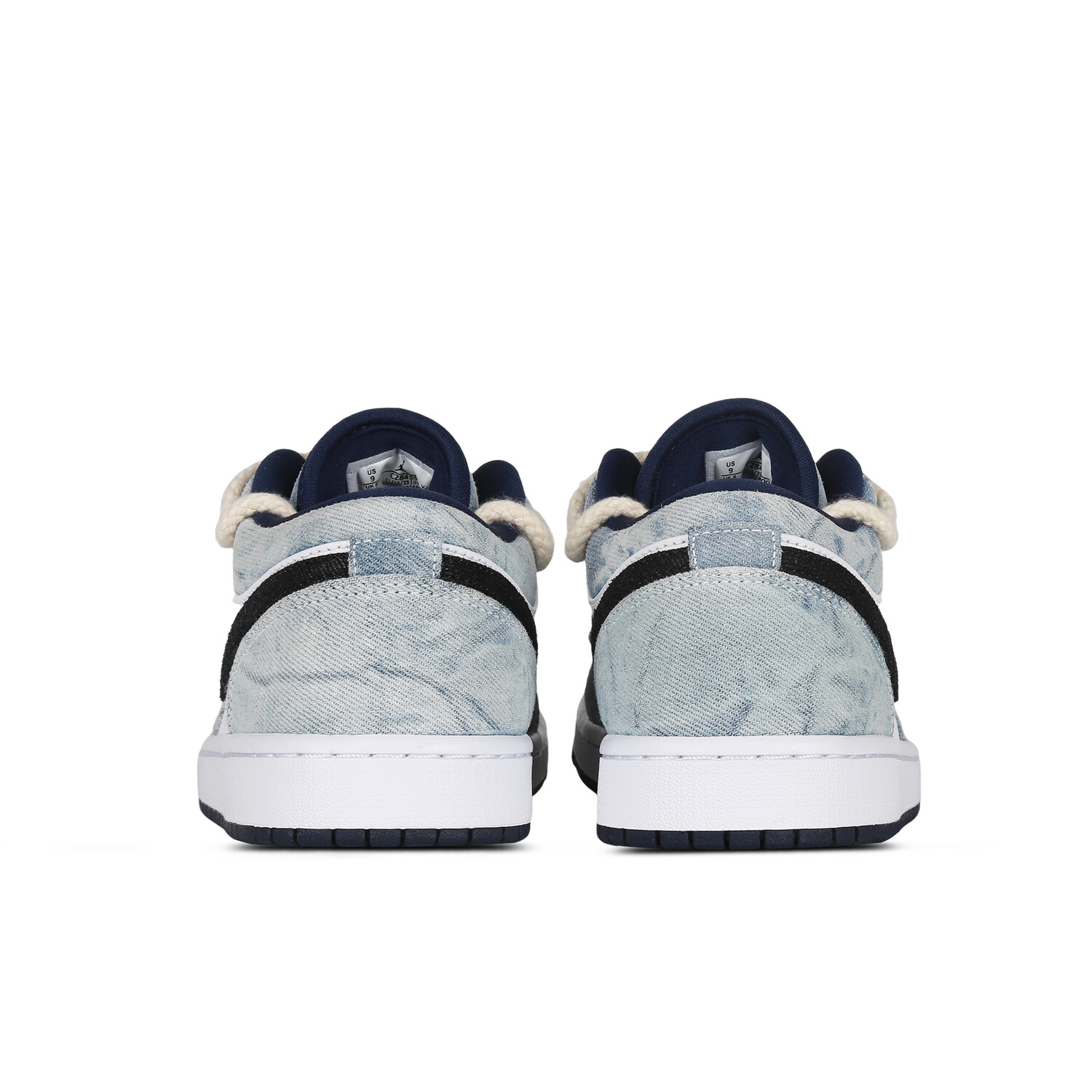 Кроссовки Air Jordan 1 Vintage Basketball Shoes Men Low-top White/blue/black, синий — фото 4