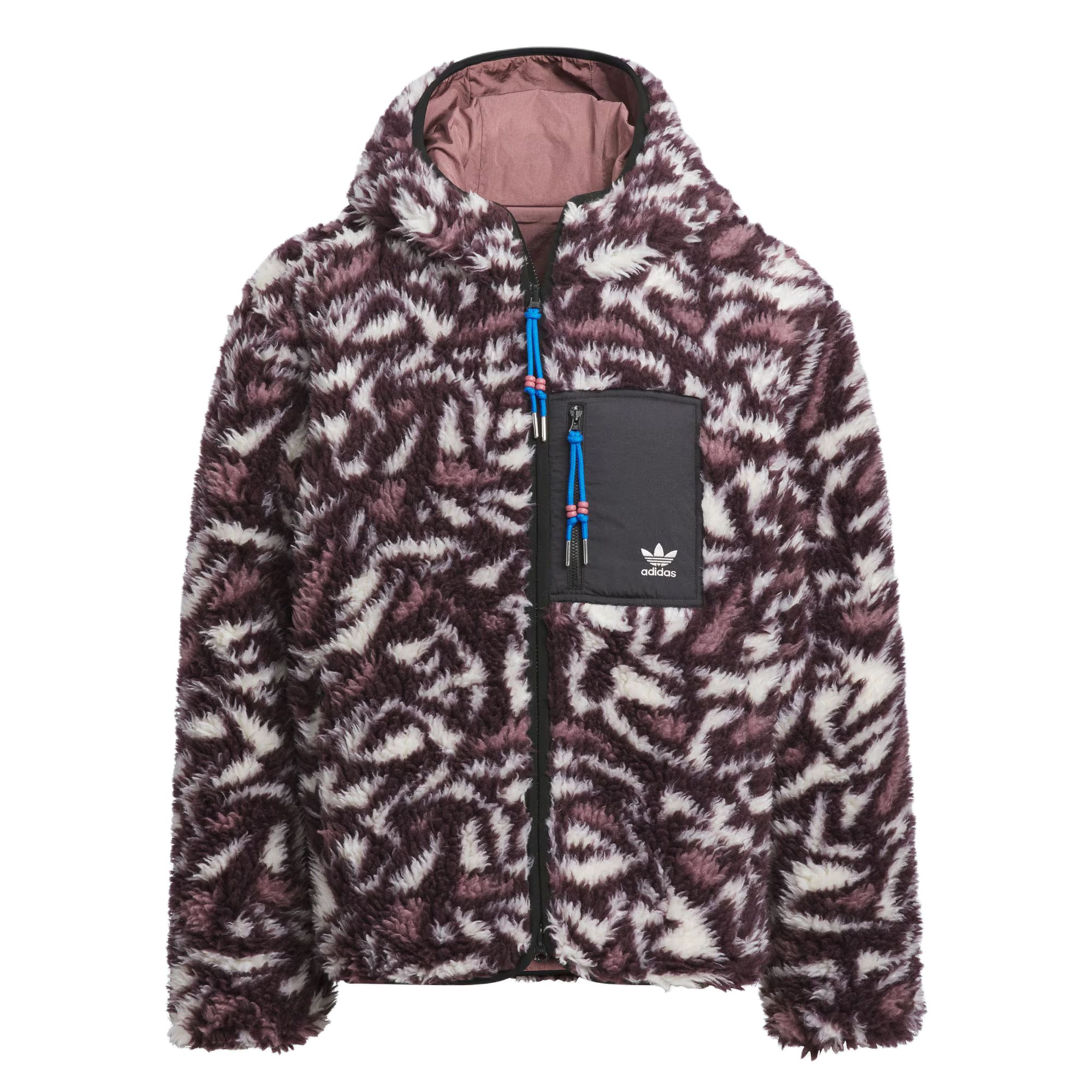 

Adidas Originals Двусторонний принт. Куртка, унисекс. Темно-красновато-фиолетовая/Великолепная окисленная красная