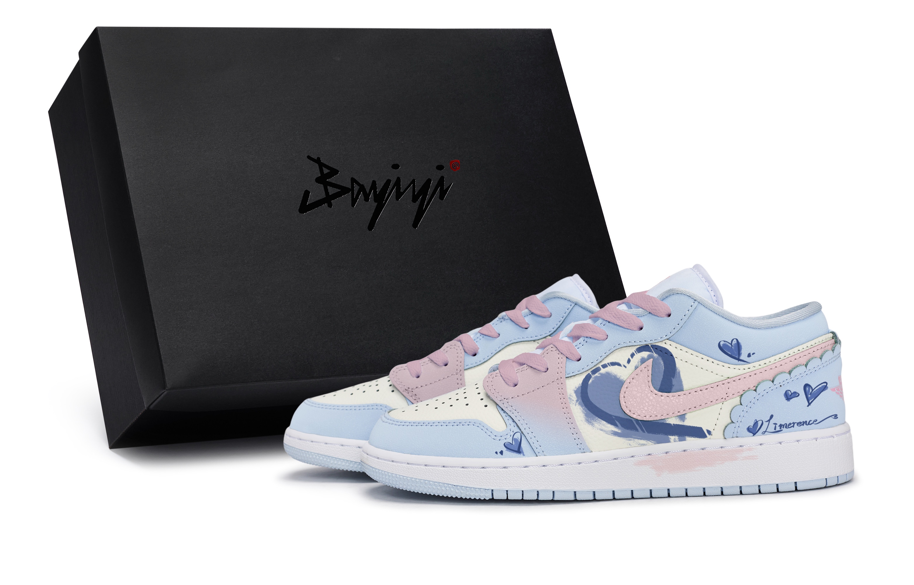 

Air 1 811 Manufacturing, Pure Love At Heart, специальная коробка для обуви, нескользящая низкая Jordan, бежевый розовый желтый