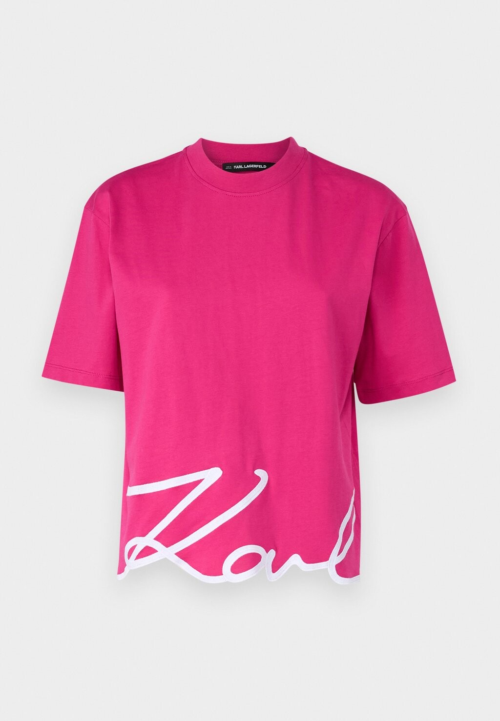 

Базовая футболка SIGNATURE HEM KARL LAGERFELD, розовый