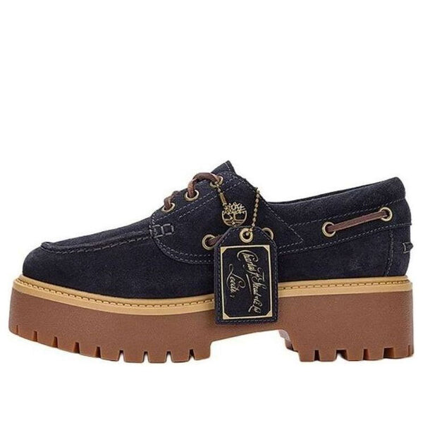 Кроссовки c.f. stead indigo suede stone street platform boat shoes 'dark blue suede' Timberland, синий